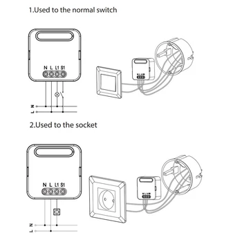 1 ~ 20ШТ Tuya WIFI Занавес Smart Switch Mini 3A Вкл-выкл Устройство Двойного 1/2-Полосного Дистанционного Голосового Группового Управления С Smart Life Alexa 1