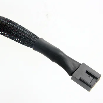 1 ~ 5ШТ Контактный Кабель вентилятора Pwm от 1 до 2/3/4 Способов, Разветвитель, Удлинительный кабель длиной 27 см с Черными рукавами, Разъем для Удлинительных кабелей PWM 3