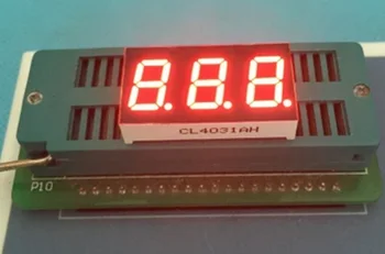 10 шт. Новый и оригинальный 3-битный 0,4-дюймовый цифровой ламповый светодиодный дисплей с красным светом, 7-сегментный общий катод/анод