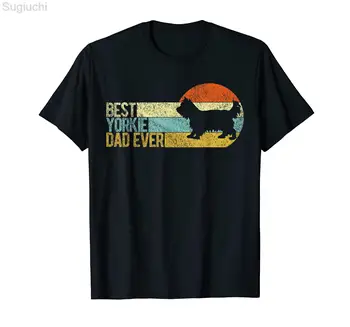 100% Хлопок, Силуэт Йоркширского терьера Yorkie Sunset для Владельца собаки, Футболка с графическим рисунком Harajuku, Модная футболка XS-5XL 3