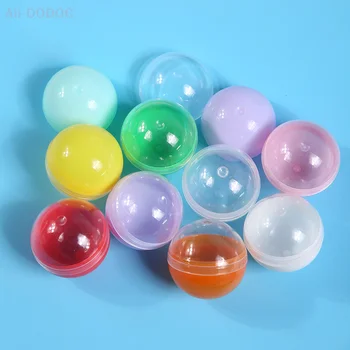 100шт PP Прозрачный Пластиковый шарик-сюрприз, наполовину Прозрачный, наполовину Цветной Круглый шар, Пустой игрушечный торговый шар, подарок для детей 32 мм 3