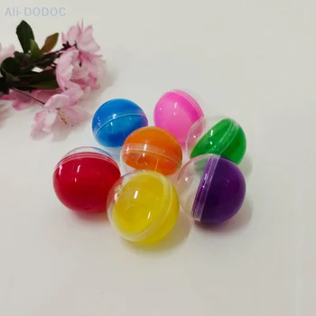 100шт PP Прозрачный Пластиковый шарик-сюрприз, наполовину Прозрачный, наполовину Цветной Круглый шар, Пустой игрушечный торговый шар, подарок для детей 32 мм 4