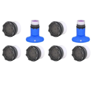 2 комплекта сменных деталей для крана со скоростью 1,2 об/мин, вставной фильтр, ограничитель аэратора, 18,5 мм (синий + черный) 0