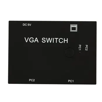 2-портовый VGA-видеопереключатель, 2 в 1, селектор мультипликатора Vedio для ЖК-дисплея