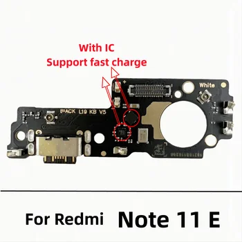 20 шт./лот, USB зарядное устройство, док-станция, гибкий кабель для Redmi Note 11E 11T X4 Pro 4G GT, разъем для подключения зарядной платы 1