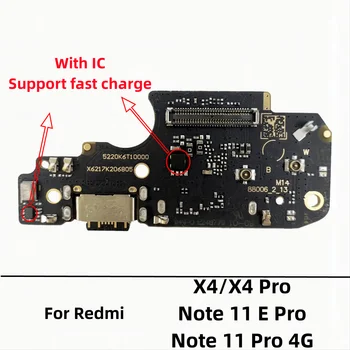 20 шт./лот, USB зарядное устройство, док-станция, гибкий кабель для Redmi Note 11E 11T X4 Pro 4G GT, разъем для подключения зарядной платы 2