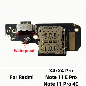 20 шт./лот, USB зарядное устройство, док-станция, гибкий кабель для Redmi Note 11E 11T X4 Pro 4G GT, разъем для подключения зарядной платы 4