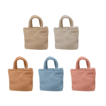 2023 Новая сумка-тоут, хозяйственная сумка, зимняя плюшевая сумка, сумка большой емкости для девочки
