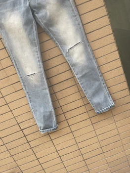 2023 Новые мужские джинсы d2 Slim Fit Small Straight Tung Wash Темно-синего цвета с микроэластичным отверстием для износа Tide 5
