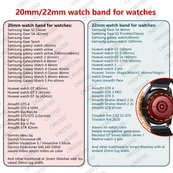 20мм 22мм Ремешок Для Samsung Galaxy Watch 4 6 classic/5 Pro/3/active 2 Силиконовый браслет huawei watch gt 2/2e 3 pro ремешок 5