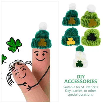 25шт миниатюрных вязаных шапочек Saint Patrick Вязаные шапочки своими руками, аксессуары ко Дню Святого Патрика 2