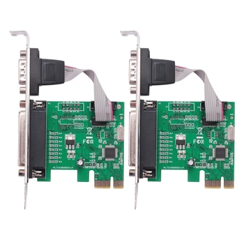 2X RS232 последовательный порт RS-232 COM & DB25 принтер параллельный порт LPT для PCI-E PCI Express адаптер для карт Конвертер