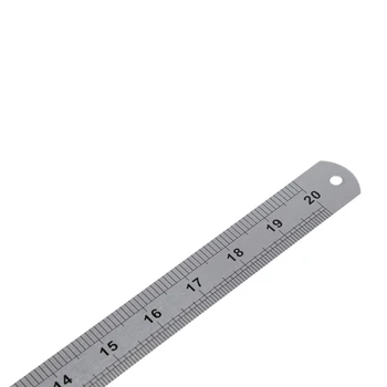2X Двойные боковые весы, прямая линейка из нержавеющей стали, измерительный инструмент 50 см 2