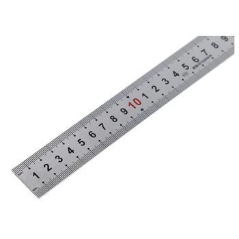 2X Двойные боковые весы, прямая линейка из нержавеющей стали, измерительный инструмент 50 см 3