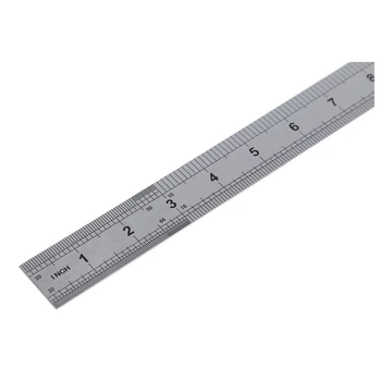 2X Двойные боковые весы, прямая линейка из нержавеющей стали, измерительный инструмент 50 см 4