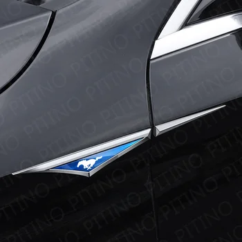 2шт Автомобильный Аксессуар Модифицированный Кузов Автомобиля Боковые Двери Лезвия Автомобильные Наклейки для Ford Mustang GT 350 500 2015-2021 SHELBY Auto Accessories 4