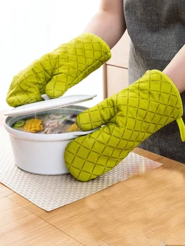 2ШТ Силиконовые перчатки для духовки, аксессуары для домашней кухни, барные принадлежности, термостойкие противоскользящие перчатки для микроволновой печи, для выпечки, полезные 1