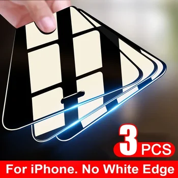 3шт 10D Полноэкранная Защитная Пленка для iPhone 7 8 6 6s Plus SE 2020 Закаленное Стекло на iPhone X XS XR 11 12 Pro Max Защитное Стекло 3