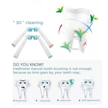 4 шт. насадка для зубной щетки Oral B с мягкой щетиной, сменная электрическая зубная щетка, насадки для чистки зубов, насадка для чистки зубов 3