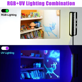 50 Вт УФ-RGB-лампы, Меняющие Цвет, Черный Свет для вечеринки Glow, RGB-прожектор, с выключателем и пультом дистанционного управления, для освещения сада 2