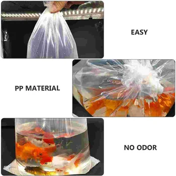 50 Шт Пластиковые Пакеты Для Упаковки Рыбы Транспортировочные Сумки Live Герметичная Доставка Белый 1