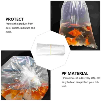 50 Шт Пластиковые Пакеты Для Упаковки Рыбы Транспортировочные Сумки Live Герметичная Доставка Белый 3