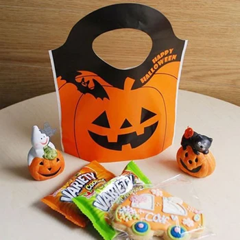 50ШТ мешочков для угощений на Хэллоуин, сумок для трюков, мешочков для конфет на Хэллоуин с ручкой для сладких закусок, принадлежностей для вечеринок на Хэллоуин 2