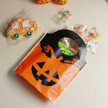 50ШТ мешочков для угощений на Хэллоуин, сумок для трюков, мешочков для конфет на Хэллоуин с ручкой для сладких закусок, принадлежностей для вечеринок на Хэллоуин 3