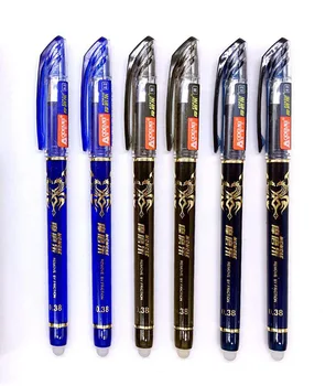 52 шт. / компл. 0,5 мм Сине-черная чернильная Гелевая ручка Стираемая ручка Моющаяся ручка Стираемый Стержень для заправки Школьных письменных принадлежностей Гелевая чернильная ручка 5