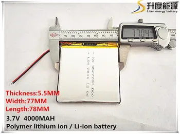 5шт [SD] 3,7 В, 4000 мАч, [557778] Полимерный литий-ионный аккумулятор для ИГРУШЕК, POWER BANK, GPS, mp3, mp4, сотового телефона, динамика 4