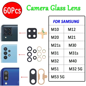 60шт, 100% Оригинальная Задняя Стеклянная Крышка Объектива Камеры Заднего Вида С Клеем Для Samsung M51 M53 5G M40 M32 M31S M30 M21S M21 M20 M12 M10