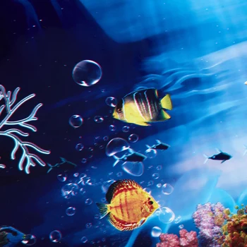 6X Синий фон с пресным морем, плакат с океанским пейзажем, фон для аквариума, Розничная продажа 4