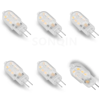 6ШТ Затемняемая мини-G4 LED 2835 SMD лампа 3 Вт Лампа переменного тока постоянного тока 12 В 220 В Свечи Заменяют 20 Вт галоген для прожектора люстры