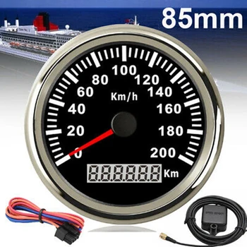 85 мм 200 км /Ч GPS Спидометр 9-32 В с красной подсветкой Одометр Подходит для всех видов автомобилей 1