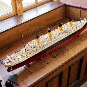 9090 ШТ Титаник Большой Круизный лайнер Кирпичи Строительные Блоки Корабль Пароход Рождественские Подарки На День Рождения Игрушки Совместимые 10294