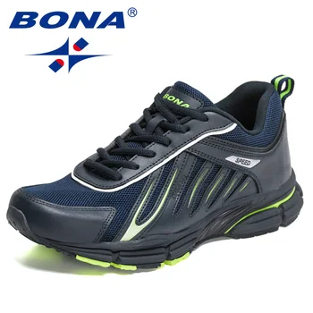 BONA 2023 новые дизайнеры, мужские кроссовки из экшн-кожи, высококачественная спортивная обувь на массивной платформе, дышащая для прогулок на свежем воздухе. 2