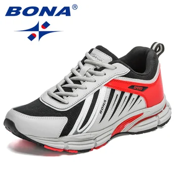 BONA 2023 новые дизайнеры, мужские кроссовки из экшн-кожи, высококачественная спортивная обувь на массивной платформе, дышащая для прогулок на свежем воздухе. 4
