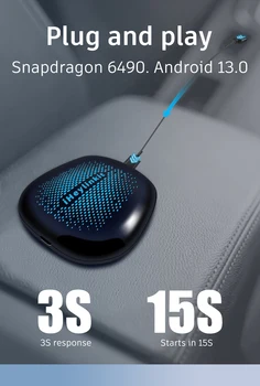 Carplay Ai Box Android 13 Беспроводной Android Auto 5G QCM6490 8-ядерный 8 + 128G HD-Выход 4G LTE GPS для OEM-проводного Apple Carplay 2