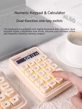 Dareu Z19 Беспроводная механическая клавиатура, Цифровая клавиатура, Мини-калькулятор 2 В 1, Bluetooth, Игровая клавиатура на заказ, Эргономика ноутбука 1
