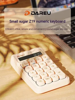 Dareu Z19 Беспроводная механическая клавиатура, Цифровая клавиатура, Мини-калькулятор 2 В 1, Bluetooth, Игровая клавиатура на заказ, Эргономика ноутбука 5