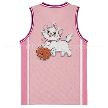 Disney Новая Женская футболка Marie Cat Спортивная майка Джерси Летняя Повседневная Бесплатная Пользовательская Именная футболка С Номером Для Мужчин и женщин 2