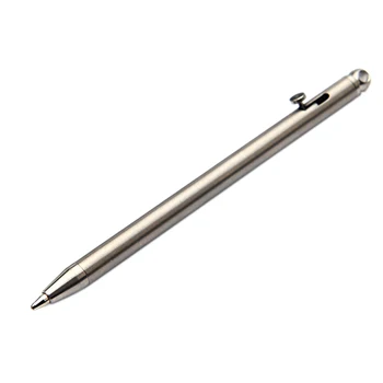 EDC Брелок Мини Титановая Ручка Портативная Дорожная Металлическая Шариковая Ручка для подписи Bolt Pen Outdoor Camping Hiking Tool