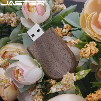 JASTER Business Gift Pendrivee 128 ГБ Деревянная Коробка USB-Накопитель 64 ГБ Бесплатный Пользовательский Логотип Внешнее Хранилище 32 ГБ Сердце U Диск 16 ГБ 8 ГБ 4 ГБ