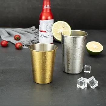 Nordic Ins Simple Metal Wind Цвет нержавеющей стали 304 Позолоченная чашка для пивоварни Медь Титан Золотая чашка 3