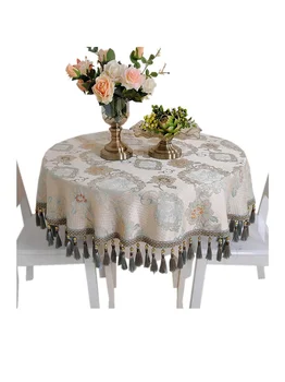 Obrus w stylu europejskim okrągły obrus w stylu domowym stolik do herbaty obrus z tkaniny stołowy