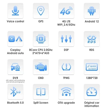 Ossuret 2Din Android Auto Автомагнитола для Toyota RAV4 2013-2017 Мультимедиа GPS Навигация CarPlay Стерео DSP RDS 4G-LTE UI7862 1