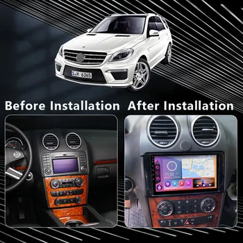 QSZN Для Benz GL ML W164 ML350 ML500 X164 2005-2012 2K QLED Android 13 Автомобильный Радио Мультимедийный Видеоплеер GPS AI Voice CarPlay 4G 1