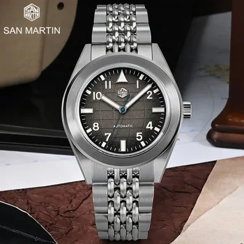 San Martin 39,5 мм Мужские Спортивные Дайверские Часы Sapphire Mirror 10ATM Водонепроницаемые Автоматические Механические Наручные часы BGW-9 Luxury Luminous