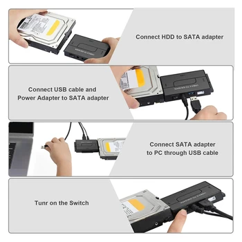 SATA Combo USB IDE, адаптер SATA, преобразователь жесткого диска SATA в USB3.0 для передачи данных 2.5/3.5/5.25 Оптический привод 2
