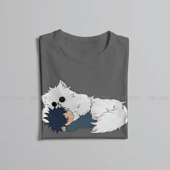 Sleepy Megumi Повседневная футболка Jujutsu Kaisen Аниме Креативная футболка для отдыха Мужская футболка 4